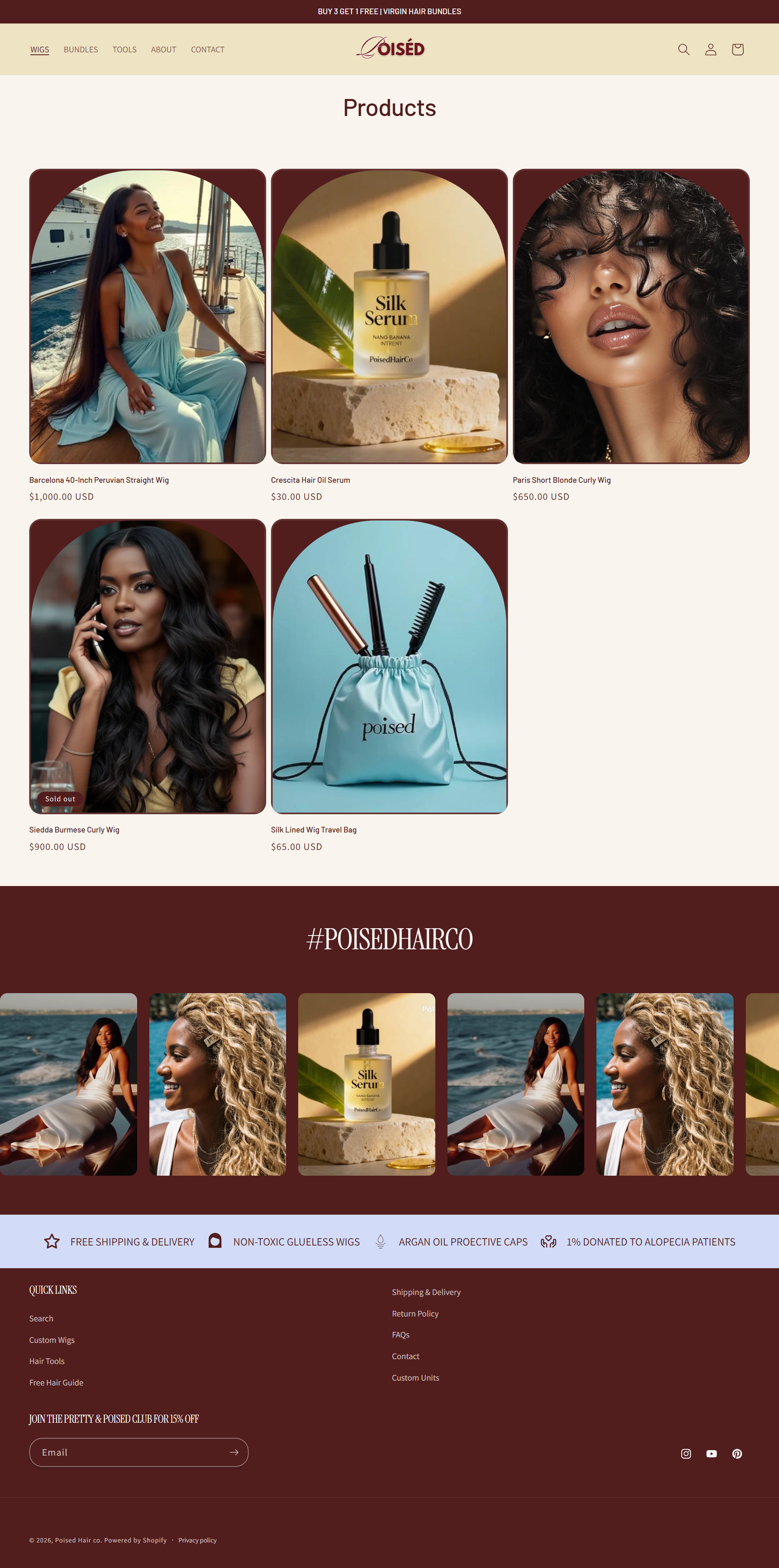 Poised Hair | Shopify Storefront