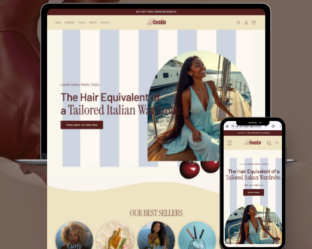 premade shopify store for wig and hair product brands